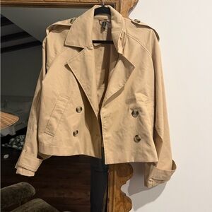 H&M Cropped Trench Size Small